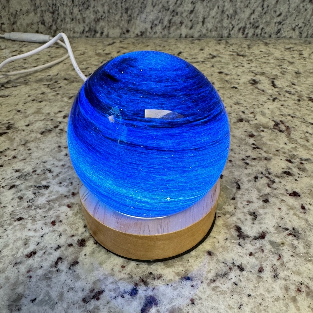 Whimsical Starry Sky Glass Sphere Celestial Dimmable Nightlight - Picture 3 of 10